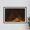 100% Smooth Cotton Paper - Winslow Homer - Camp Fire (1880) - Painting Photo Poster Print Art Gift Wall Home Decor - Blaze Camping Tent Outdoors Wilderness - Size: 24 x 16 Inches view 4