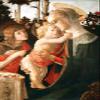 100% Smooth Cotton Paper - Sandro Botticelli - Madonna and Child with The Young St. John The Baptist (1468) Photo Poster Painting Art Print - Size: 24 x 16 Inches view 1