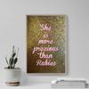100% Smooth Cotton Paper - She is More Precious Than Rubies - Adorable Print Photo Poster Quote - Proverbs 3:15 Bible Verse Wall Decor - Size: 24 x 16 Inches view 4
