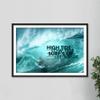 100% Smooth Cotton Paper - Surfing Motivational Poster 11"High Tide Low Tide Surf's Up Let's Ride Photo Art Print Motivation Quote - Size: 24 x 16 Inches view 4