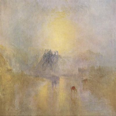 100% Smooth Cotton Paper - J. M. W. Turner - Norham Castle Sunrise (1845) - Painting Photo Poster Print Art Gift - Joseph Mallord William Turner RA - Size: 24 x 16 Inches
