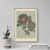100% Smooth Cotton Paper - Ohara Koson - Mother Monkey and Infants (1930) - Painting Photo Poster Print Art Gift Wall Home Decor - Animal Wool Monkey - Size: 24 x 16 Inches view 4
