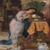 100% Smooth Cotton Paper - William Holman Hunt - Isabella and The Pot of Basil (1867) Photo Poster Art Print Painting - Size: 24 x 16 Inches view 1
