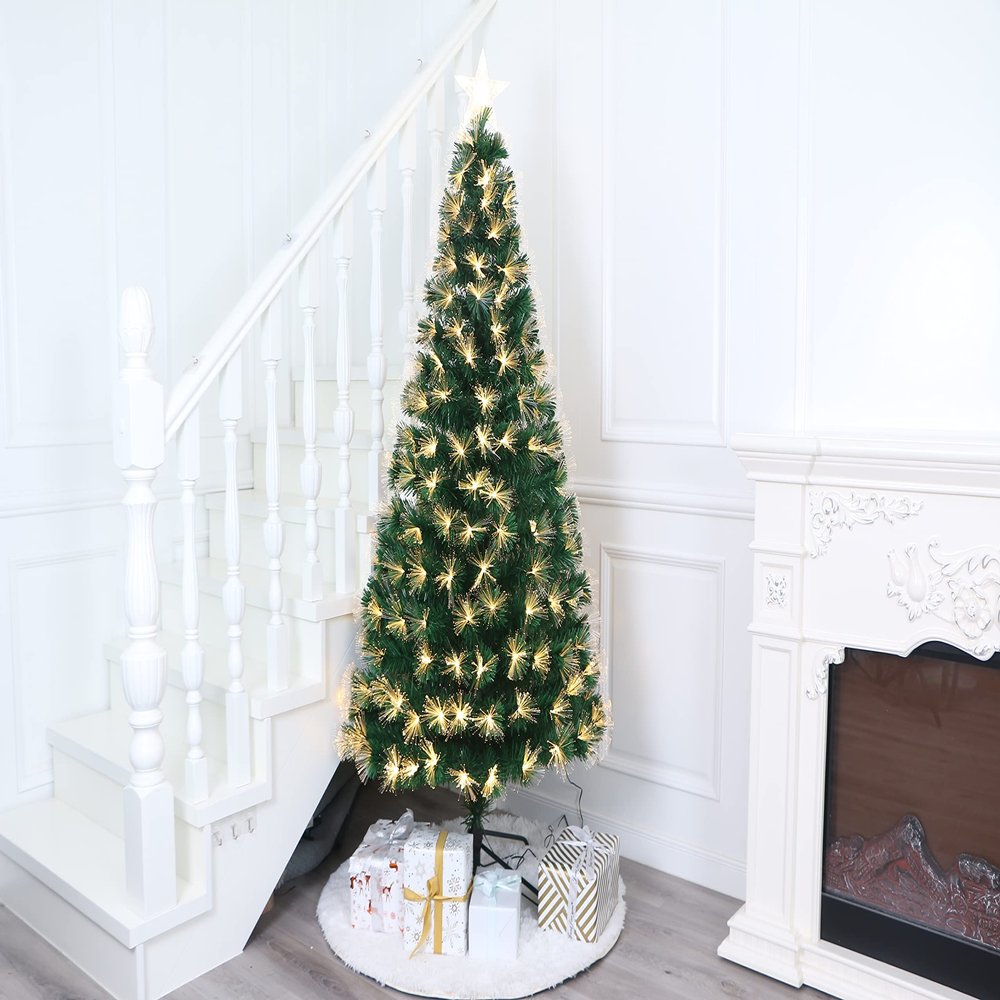 Christmas Tree with Warm Fiber Lights