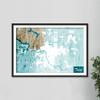 100% Smooth Cotton Paper - Tulsa, Oklahoma, USAOriginal Map Design Blue Stroke - Art Print Poster Photo Gift - Size: 24 x 16 Inches view 4