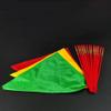 FixtureDisplays 2PK Red Chopsticks Dance Prop with Flowing Squrare Hankerchief Ribbons in Red Yellow Green Colors 21849-1D view 4