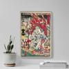 100% Smooth Cotton Paper - Kawanabe Kyosai - The Enlightenment of Fudo Myoo Buddhist Deity (1874) Ukiyo-e Japanese Poster Painting Art Print - Size: 24 x 16 Inches view 4