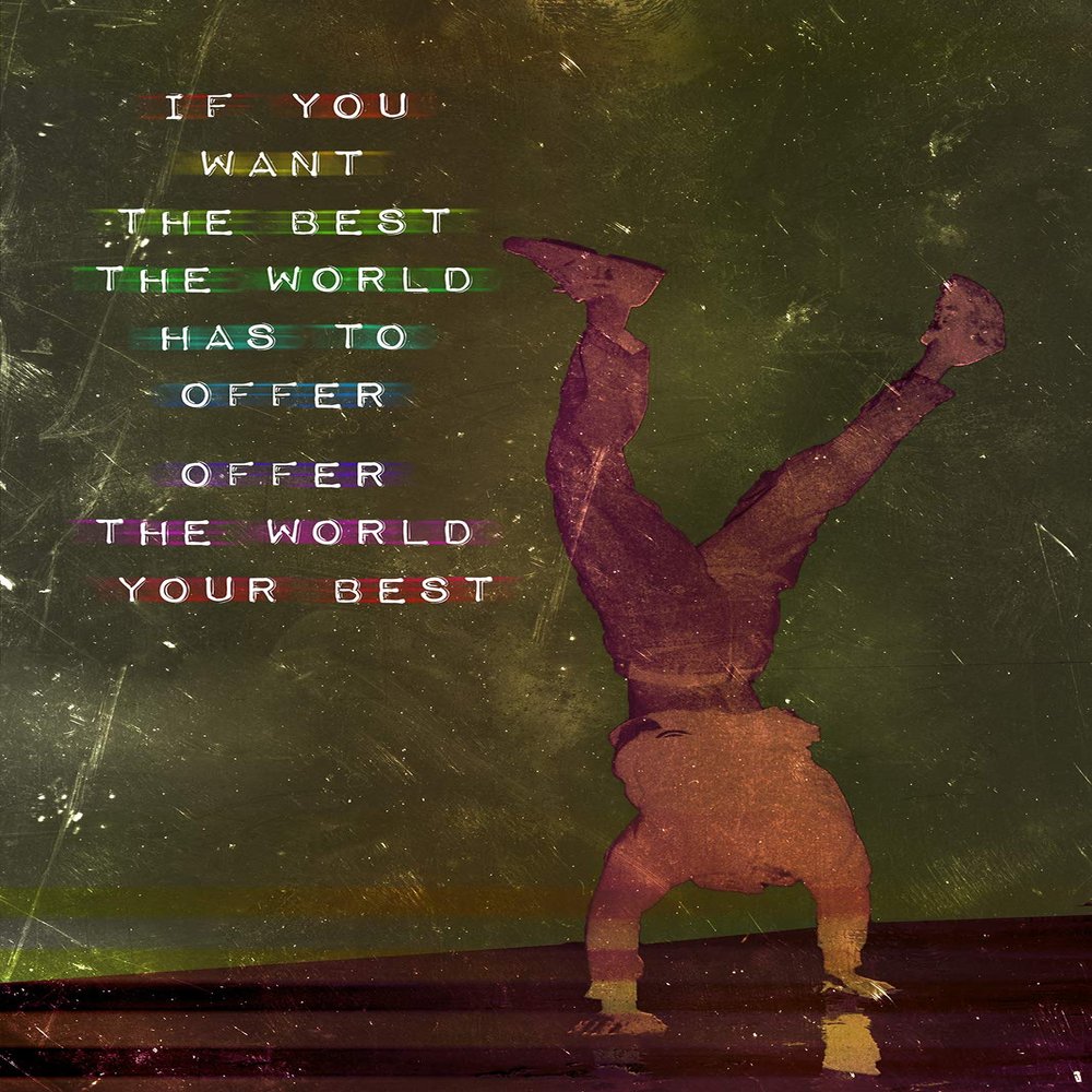 100% Smooth Cotton Paper - Handstand Motivational Poster 04"If You Want The Best. Photo Print Art Motivation Quote Gift Gymnastics - Size: 24 x 16 Inches
