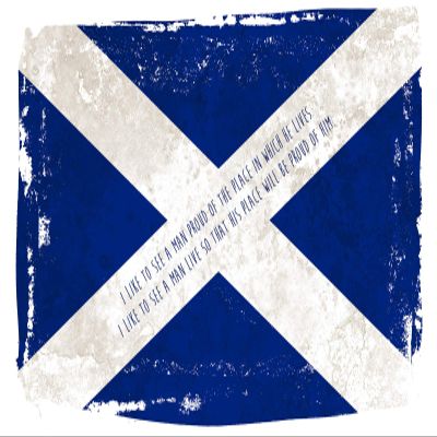 100% Smooth Cotton Paper - Scottish Flag - Photo Poster Art Print - Scotish Scotland United Kingdom - Patriotism Nationalism - Size: 24 x 16 Inches