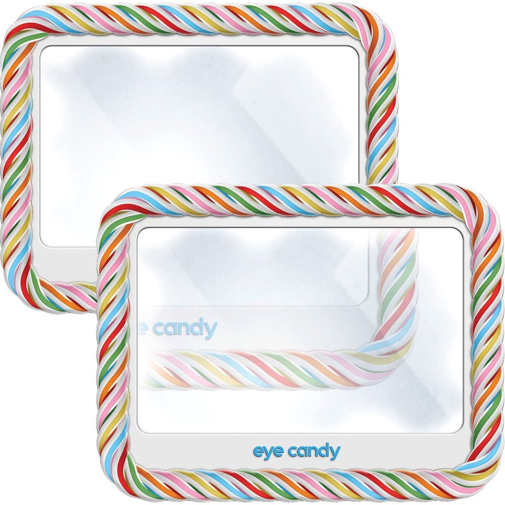 Eye Candy AS-SEEN-ON-TV Full Page Book Magnifier and Light to See Pages 3X Bigger, Optical Grade, Anti-Glare Page Magnifier & Book Light with Dimmable Brightness, 2 Pack