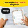 Eye Candy AS-SEEN-ON-TV Full Page Book Magnifier and Light to See Pages 3X Bigger, Optical Grade, Anti-Glare Page Magnifier & Book Light with Dimmable Brightness, 2 Pack view 2