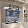 APUM Hanging Wine Glass Rack-Wine Rack, Ceiling Shelf, Multi-Layer Optional Solid Wood Hanging Storage Rack, Industrial Style Wall Hanging Wine Rack view 1