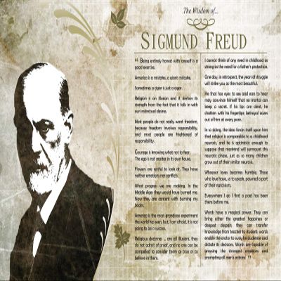 100% Smooth Cotton Paper - The Wisdom of Sigmund Freud Poster - Photo Art Print Gift Motivation - Size: 24 x 16 Inches