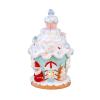 8" Santa Cake House with Lights 8 in Brown Polyresin view 1