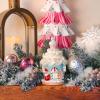 8" Santa Cake House with Lights 8 in Brown Polyresin view 2