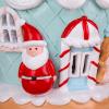 8" Santa Cake House with Lights 8 in Brown Polyresin view 3