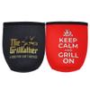 BBQ Theme 12oz Can Coolers - Funny Barbecue Master Stocking Stuffer Gift for Dad, Grilling Birthday Gifts for Men Who Have Everything, Insulated 12 oz. Can Cooler Sleeves for Standard Stubby Cans view 4
