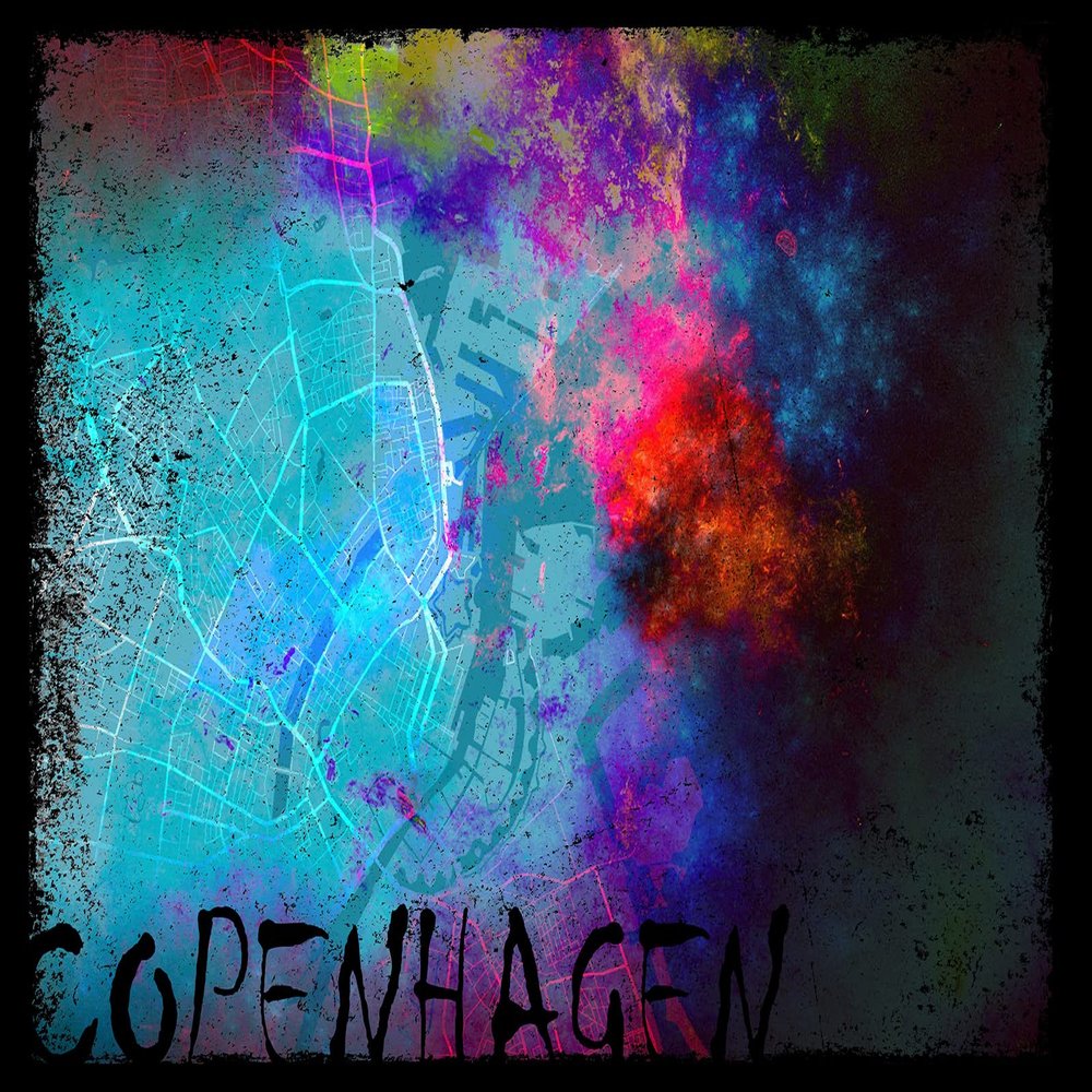 100% Smooth Cotton Paper - Copenhagen, Denmark Original Map Design Colourboo - Art Print Poster Photo Gift - Size: 24 x 16 Inches