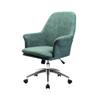 Aesthetic Green Comfy Task Chair with Padded Arms | Center Tilt, Ergonomic Home Desk, Five Pronged Base with Wheels, Luxe Touch, Silky-Smooth Microfiber Upholstery | Seat Height Adjustable & Swivel view 1