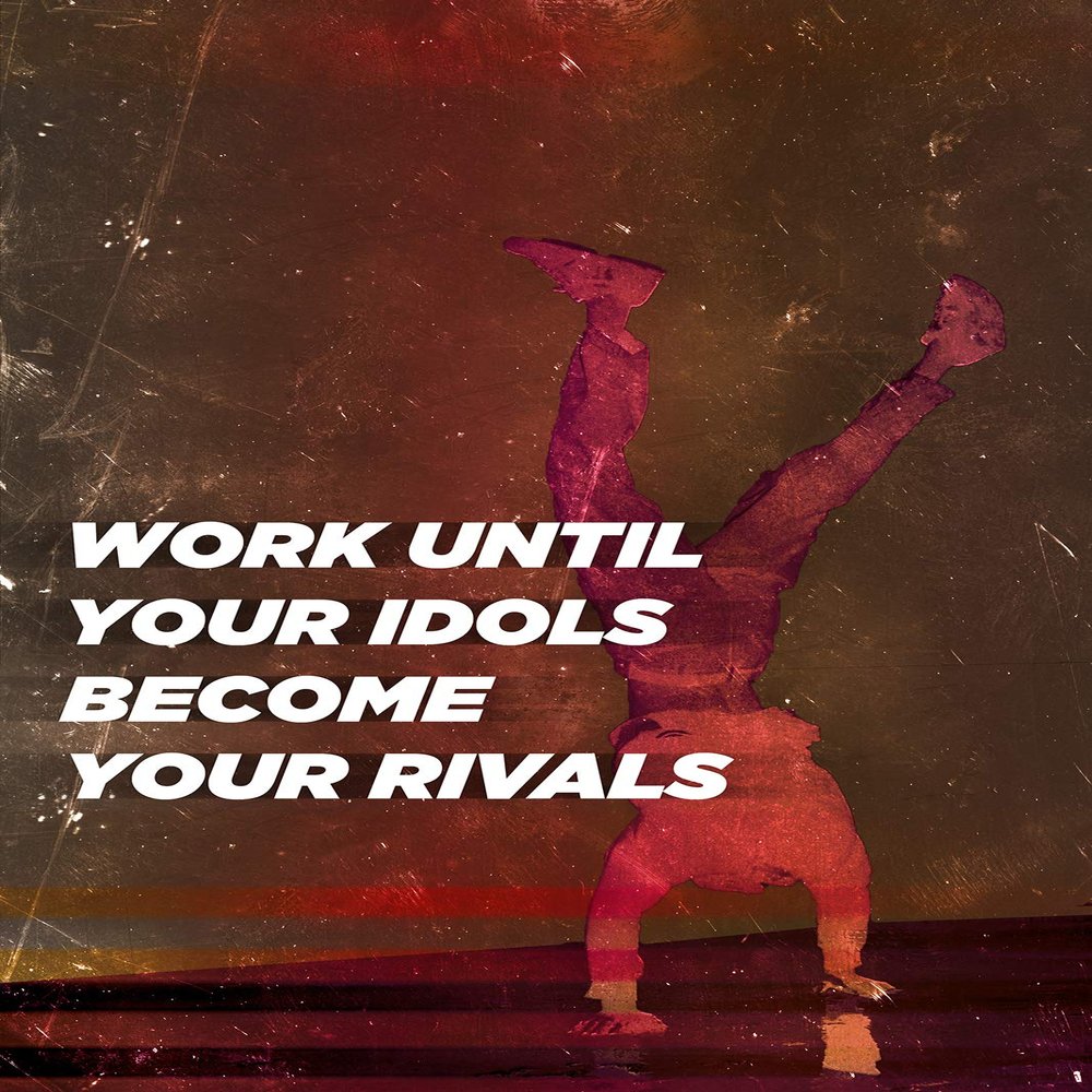 100% Smooth Cotton Paper - Handstand Motivational Poster 02"Work Until. Photo Print Art Motivation Quote Gift Gymnastics - Size: 24 x 16 Inches