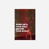 100% Smooth Cotton Paper - Handstand Motivational Poster 02"Work Until. Photo Print Art Motivation Quote Gift Gymnastics - Size: 24 x 16 Inches view 2