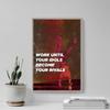 100% Smooth Cotton Paper - Handstand Motivational Poster 02"Work Until. Photo Print Art Motivation Quote Gift Gymnastics - Size: 24 x 16 Inches view 4