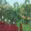 100% Smooth Cotton Paper - Henri Rousseau - Tropical Forest with Monkeys (1910) - Painting Photo Poster Print Art Gift Wall Home Decor - Henry Jungle Animals - Size: 24 x 16 Inches view 1