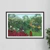 100% Smooth Cotton Paper - Henri Rousseau - Tropical Forest with Monkeys (1910) - Painting Photo Poster Print Art Gift Wall Home Decor - Henry Jungle Animals - Size: 24 x 16 Inches view 4