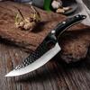 5.5" Meat Cleaver Hunting Knife Handmade Forged Boning Knife Serbian Chef Knife Stainless Steel Kitchen Knife Butcher Fish Knife Type B Black Handle Russian Federation view 3