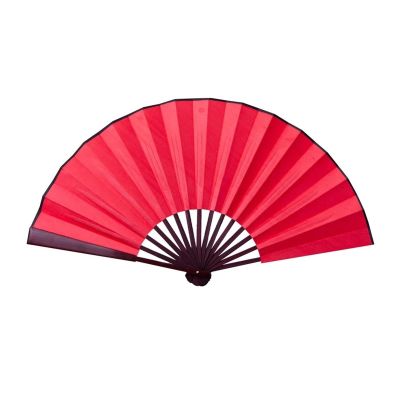 10.6 Inch/13 Inch Silk Cloth Blank Chinese Folding Fan Wooden Bamboo Antiquity Folding Fan for Calligraphy Painting Home Decor (Color : Red, Fan Size : 10.6)