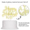 Sleyberoy Happy Holiday Cake Topper - Welcome Happy New Year 2026, Cheers to 2026, Merry Christmas Winter, Holiday Party Decorating Supplies(Happy Holiday) view 3