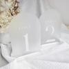 JINMURY Frosted Arch Table Numbers for Wedding, 25 Pack 5"x7" Frosted Arch Acrylic Signs with Stand Acrylic Table Numbers 1-25, Perfect for Wedding Reception view 4