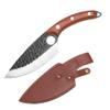 5.5" Meat Cleaver Hunting Knife Handmade Forged Boning Knife Serbian Chef Knife Stainless Steel Kitchen Knife Butcher Fish Knife B Brown with Cover Russian Federation view 1