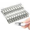 20PCS Strong Large Clothes Pegs Stainless Steel Hanging Pins Windproof Metal Laundry Clips for Clothes Sealing Photos view 1