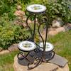 Zaer Ltd. Mosaic Tile Furniture (3 Pot Plant Stand, Odessa Sunflower Design) view 1