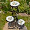 Zaer Ltd. Mosaic Tile Furniture (3 Pot Plant Stand, Odessa Sunflower Design) view 4