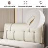 Bedside Cushion Rectangle Headboard Pillow Reading Pillow Large Bed Back Wedge Support Backrest Bed Rest Removable Cover for Daybed Bunk Bed Bench,A,No headboard 53"/135cm view 4