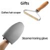 Garment hanger for steaming clothes with Ironing Gloves,Steam rack for clothes,Handheld garment steamer rack,Clothes hanger for steam ironing,Steam stand clothes,Steam iron steamer hanger standing view 2
