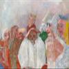 100% Smooth Cotton Paper - James Ensor - Masks Confronting Death (1888) Photo Poster Painting Art Print - Size: 24 x 16 Inches view 1