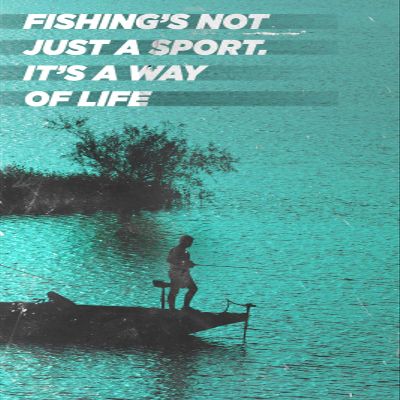 100% Smooth Cotton Paper - Fishing Motivational Poster 06"Fishing's Not Just a Sport. Photo Print Art Motivation Quote Gift Sailing Boating - Size: 24 x 16 Inches