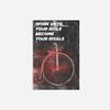 100% Smooth Cotton Paper - Cycling Motivational Poster 05"Work Untill. Photo Print Art Motivation Gift Victorian Penny Farthing Bicycle - Size: 24 x 16 Inches view 2