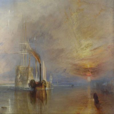 100% Smooth Cotton Paper - J. M. W. Turner - The Fighting Temeraire (1839) - Painting Photo Poster Print Art Gift - Joseph Mallord William Turner RA - Size: 24 x 16 Inches