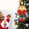 Housoutil 1set Creative Christmas Nutcracker Soldier Hanging Pendant Unique Walnut Soldier Decor for Tree Holiday Photos Present for Family Friends Festive Hanging Prop view 3