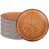 peony man 50 Count Wood Grain Paper Plates 9" Rustic Wood Slice Paper Plates Disposable Party Dinner Plate Farmhouse Round Plate for Dining Table Decor Cut Timber Party Supplies view 1