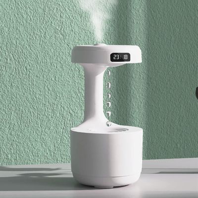Cool Mist Humidifier - 800ml Anti-gravity Water Droplet Humidifier Bedroom Office Desktop Fog Visible USB Humidifier