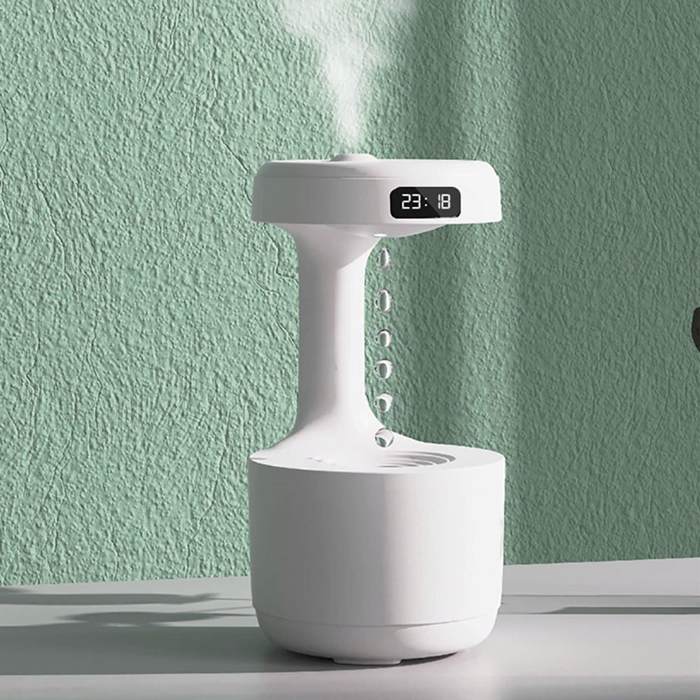 Cool Mist Humidifier - 800ml Anti-gravity Water Droplet Humidifier Bedroom Office Desktop Fog Visible USB Humidifier