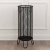 ZARBAILRE Gold Round Umbrella Stand 1022inch, Umbrella Rack with Hollow Metal Mesh, Rustic Entryway Free Standing Walking Umbrella Holder, for Indoor Outdoor Home Office view 1