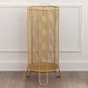 ZARBAILRE Gold Round Umbrella Stand 1022inch, Umbrella Rack with Hollow Metal Mesh, Rustic Entryway Free Standing Walking Umbrella Holder, for Indoor Outdoor Home Office view 1