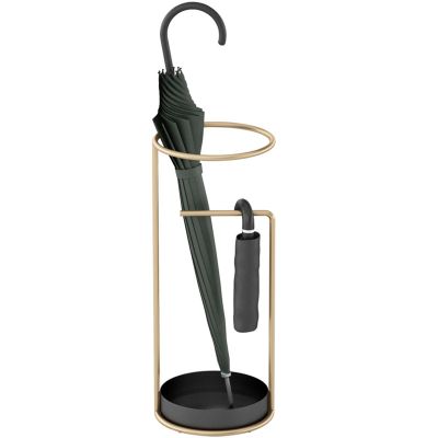 ZARBAILRE Modern Gold Round Umbrella Stand 1024inch, Rainproof Quick-Dry Umbrella Holder, Umbrella Stand for Home/Coffee/Hotel/Rooms/Restaurant