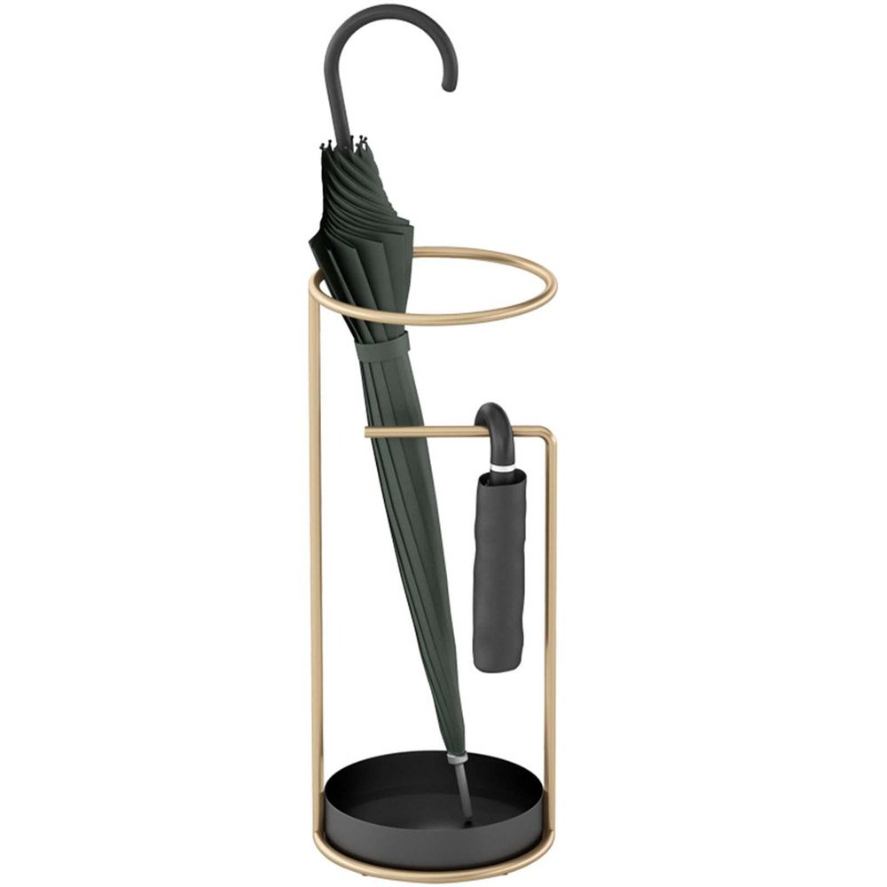 ZARBAILRE Modern Gold Round Umbrella Stand 1024inch, Rainproof Quick-Dry Umbrella Holder, Umbrella Stand for Home/Coffee/Hotel/Rooms/Restaurant